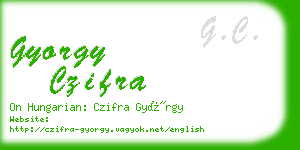 gyorgy czifra business card